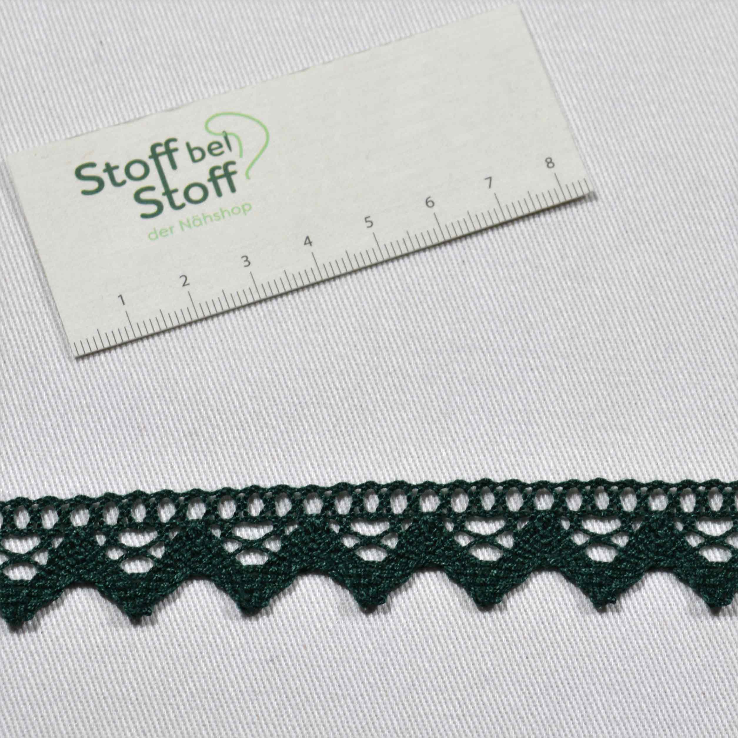 Baumwollspitze uni Dunkelgrün SBS11563 1430 Baumwollspitze uni Dunkelgrün SBS11563 1430