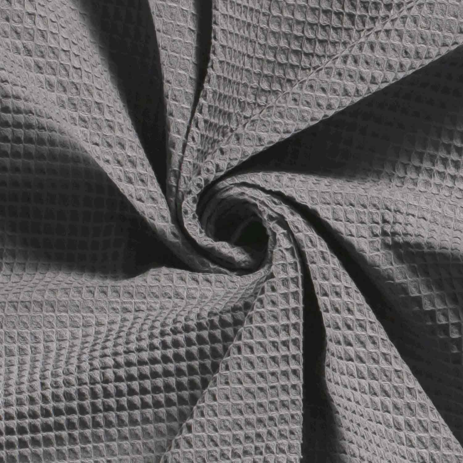 30% Rabatt Reststück 0,4 Meter Waffelpiqué uni in grau