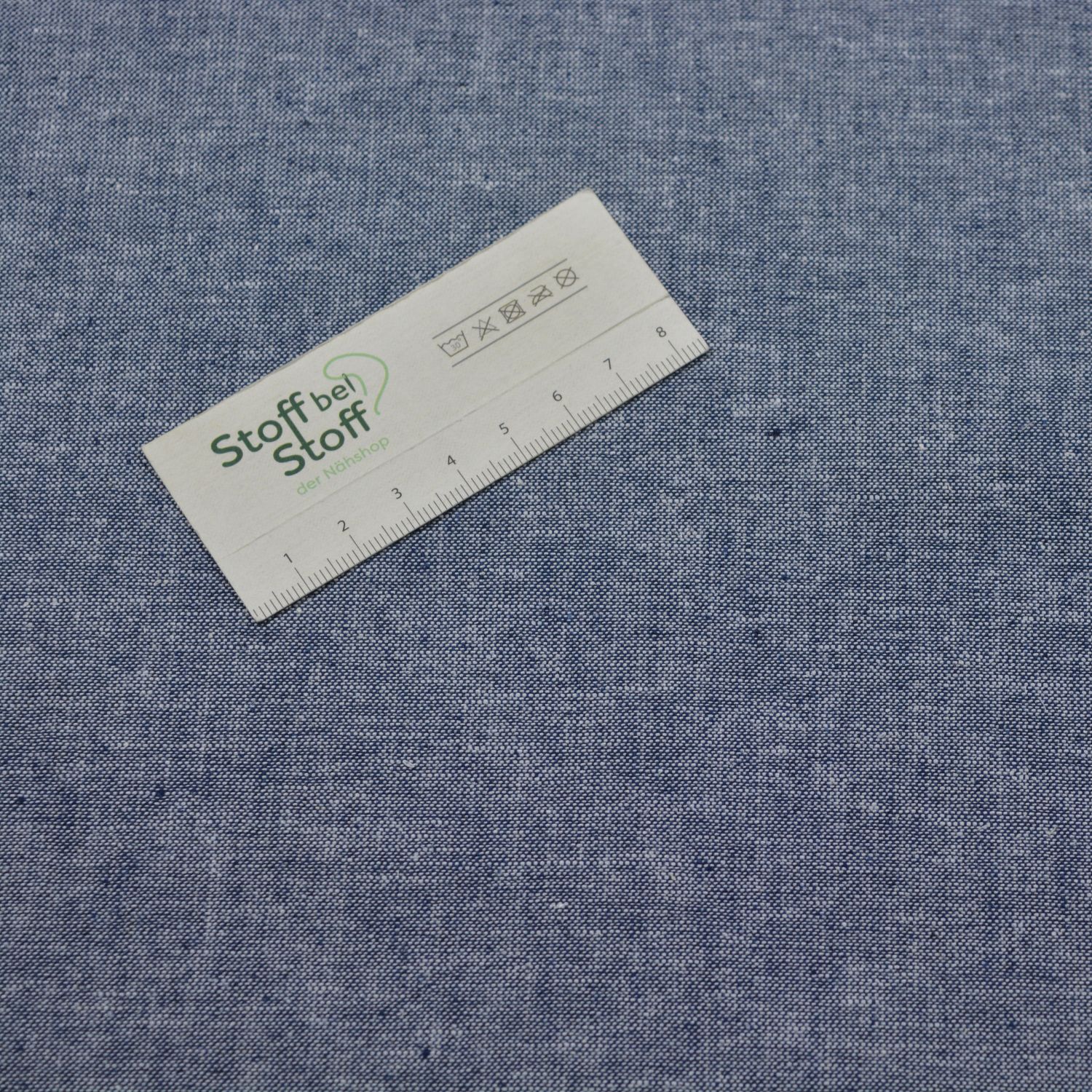 Leinen-Baumwolle "Staubblau Meliert" - SBS12773