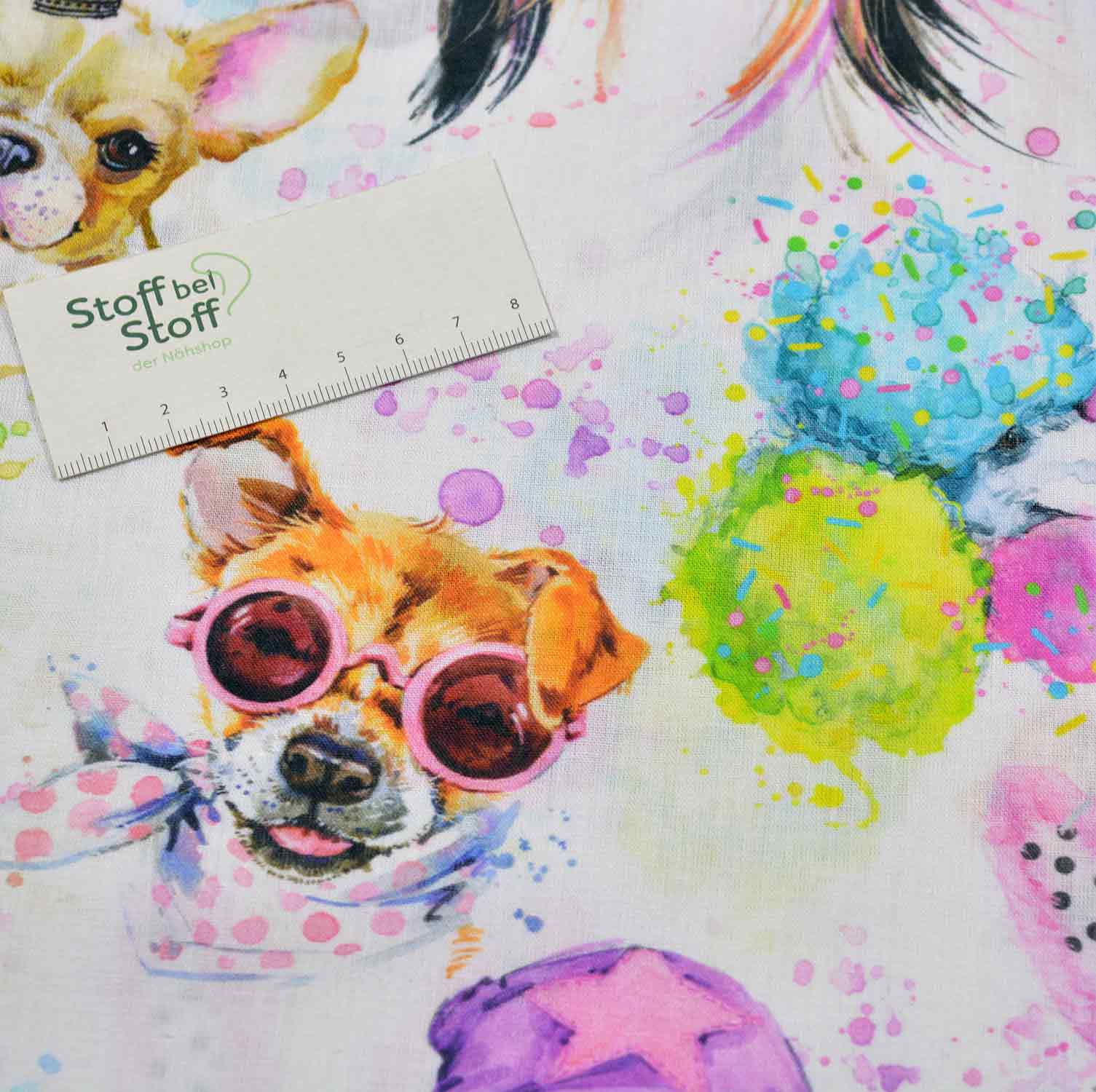 Baumwolle "Hunde-Stars" - SBS11429 Baumwolle "Hunde-Stars" - SBS11429