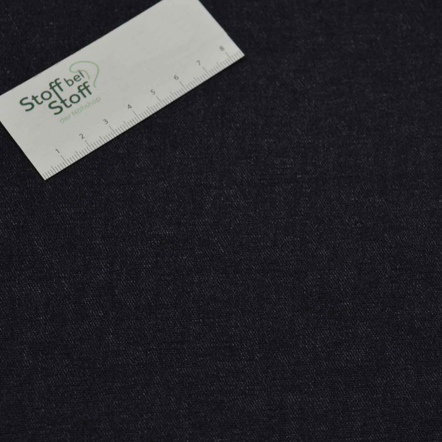 Romanit-Jersey melange in Schwarz 1001