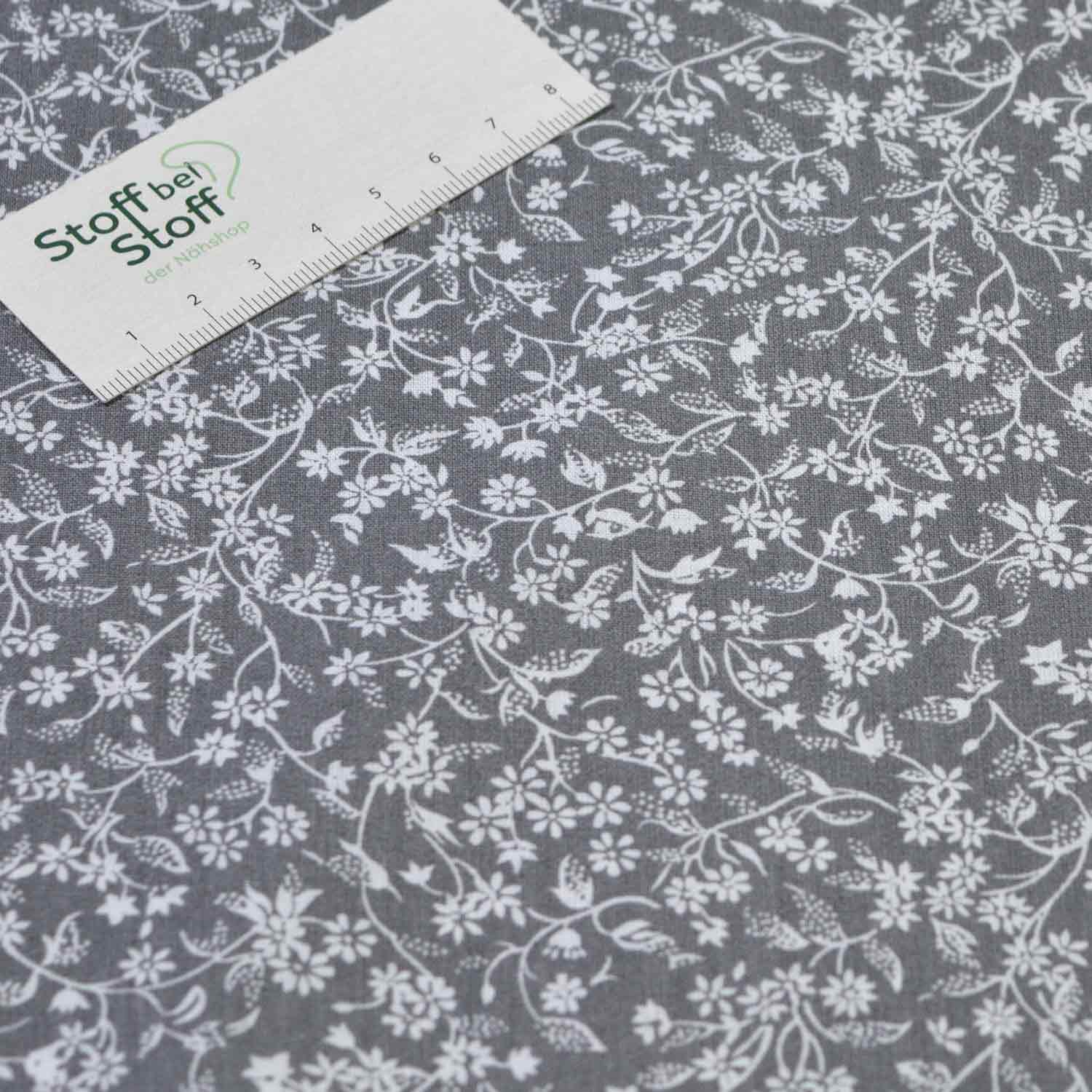 Baumwolle Streublümchen Taupe - 1011 Baumwolle Streublümchen Taupe - 1011