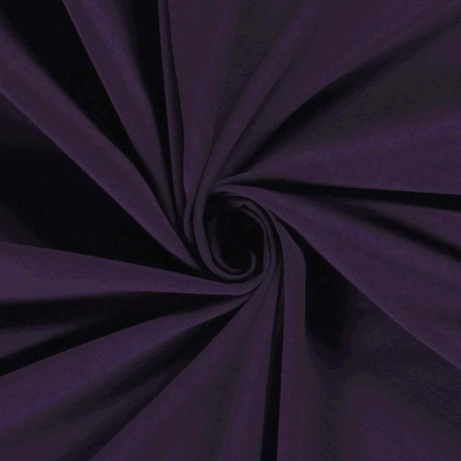Baumwoll-Jersey schwer uni Aubergine - 1251 Baumwoll-Jersey schwer uni Aubergine - 1251