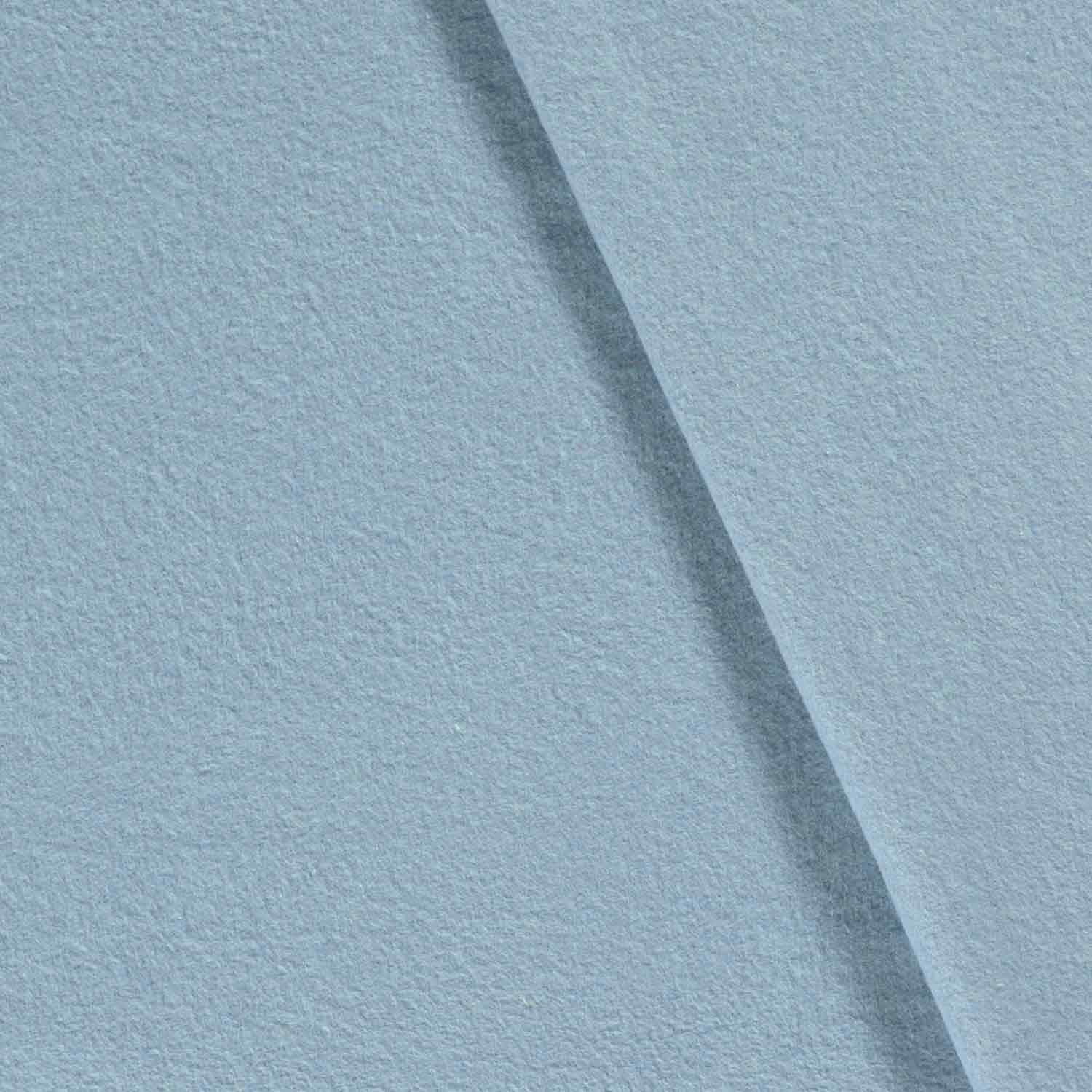Baumwoll-Fleece uni babyblau - 1102 