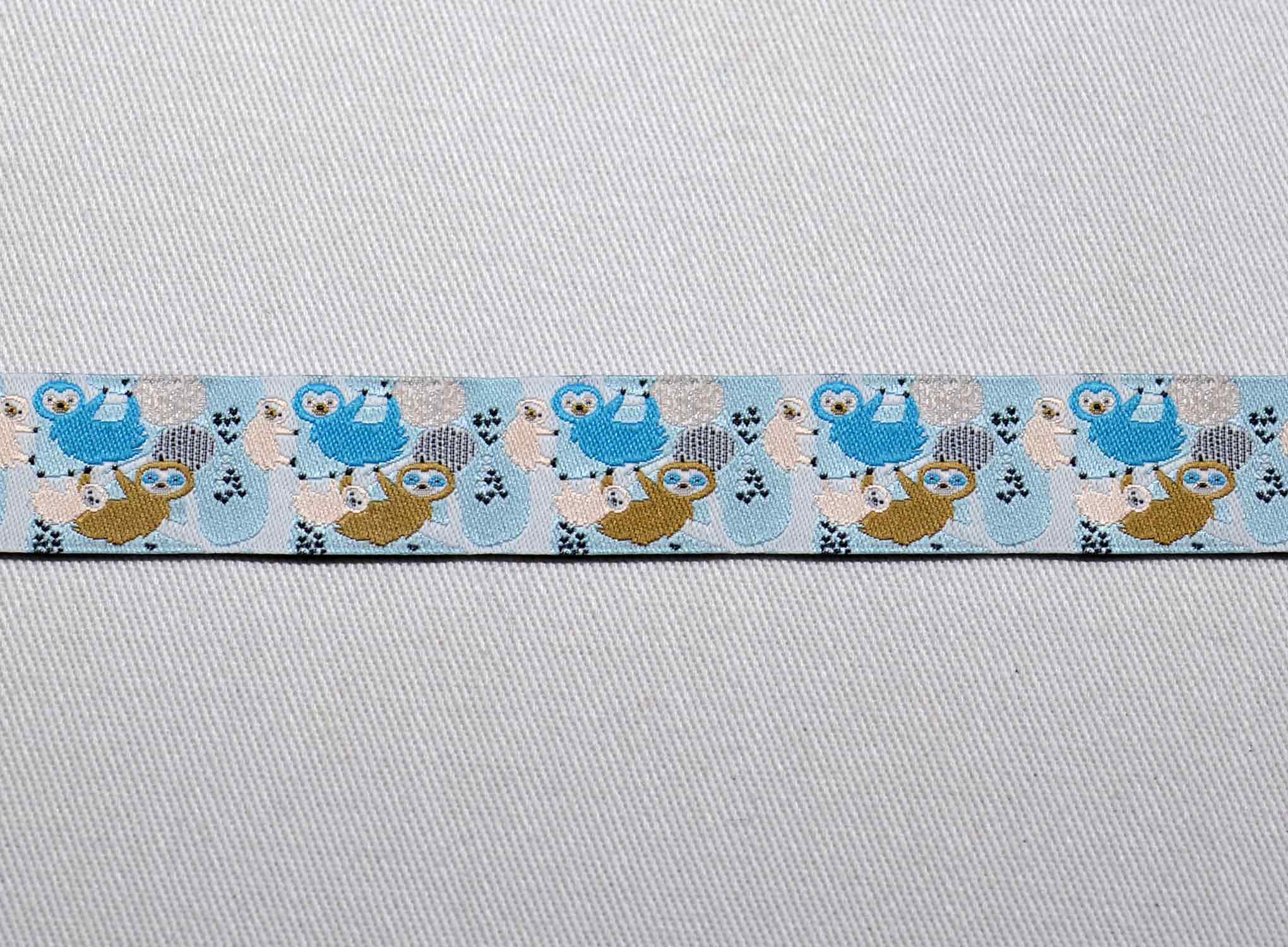 Webband "Faultier" Blau Webband "Faultier" Blau