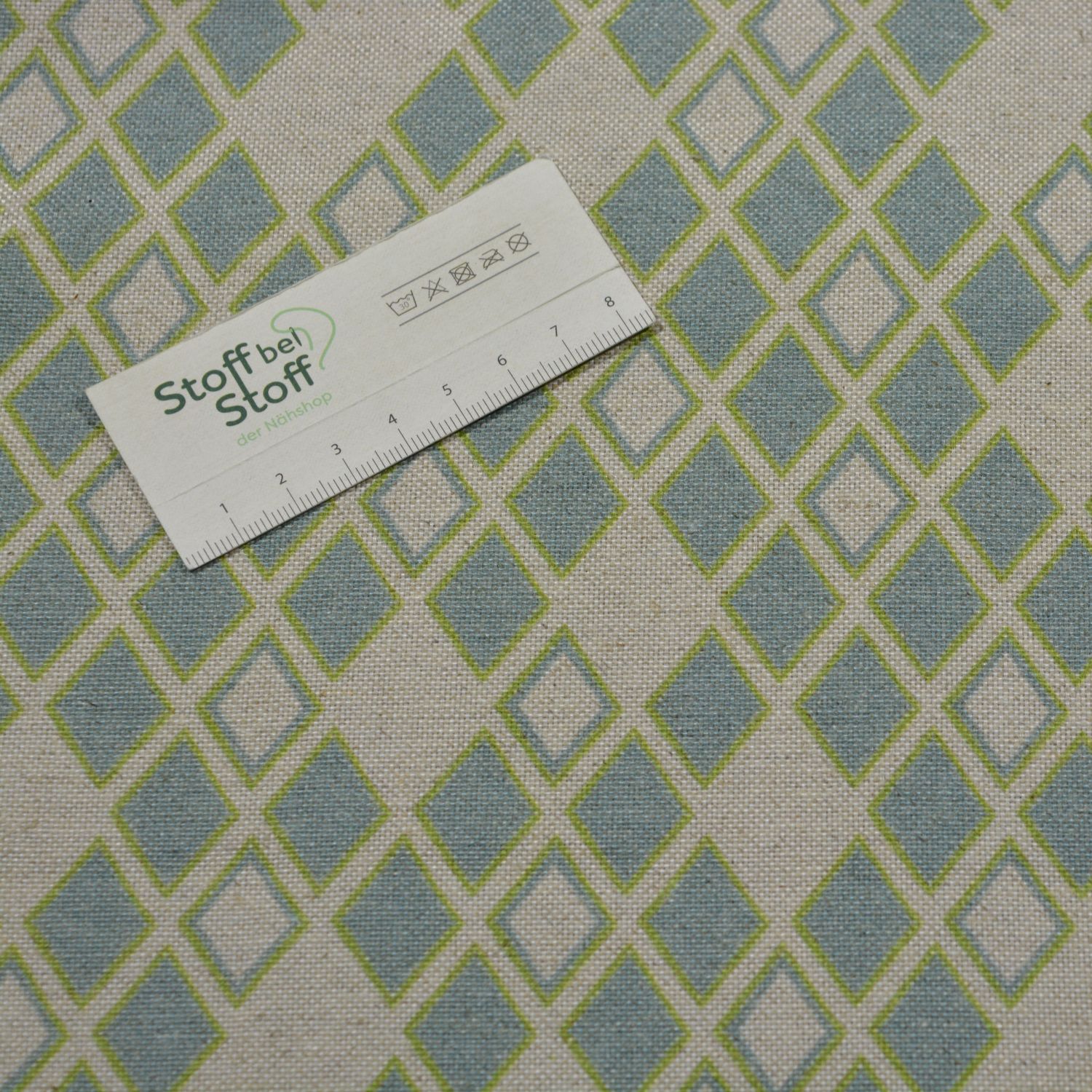 Deko Leinenoptik „Rauten Retro Mint“ - SBS12784
