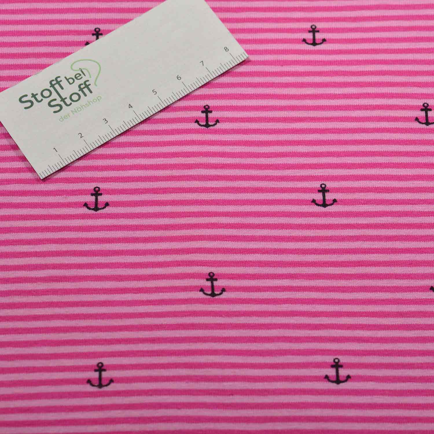 Baumwoll-Jersey "Ringel und Anker" SBS11122 Baumwoll-Jersey "Ringel und Anker" SBS11122