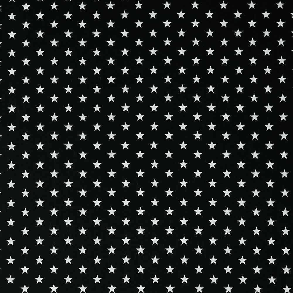 Baumwolle mit mittleren Sternen in schwarz - 1001 Baumwolle mit mittleren Sternen in schwarz - 1001
