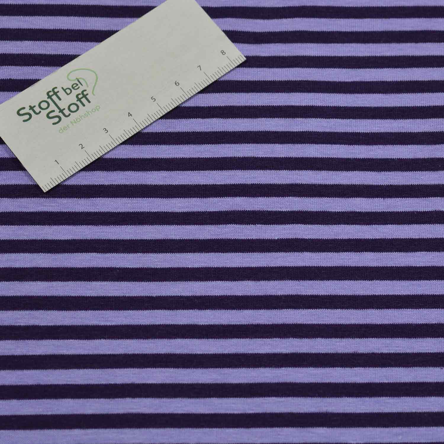 Baumwoll-Jersey Streifen Lila/ Flieder SBS11140 1250/1256 Baumwoll-Jersey Streifen Lila/ Flieder SBS11140 1250/1256