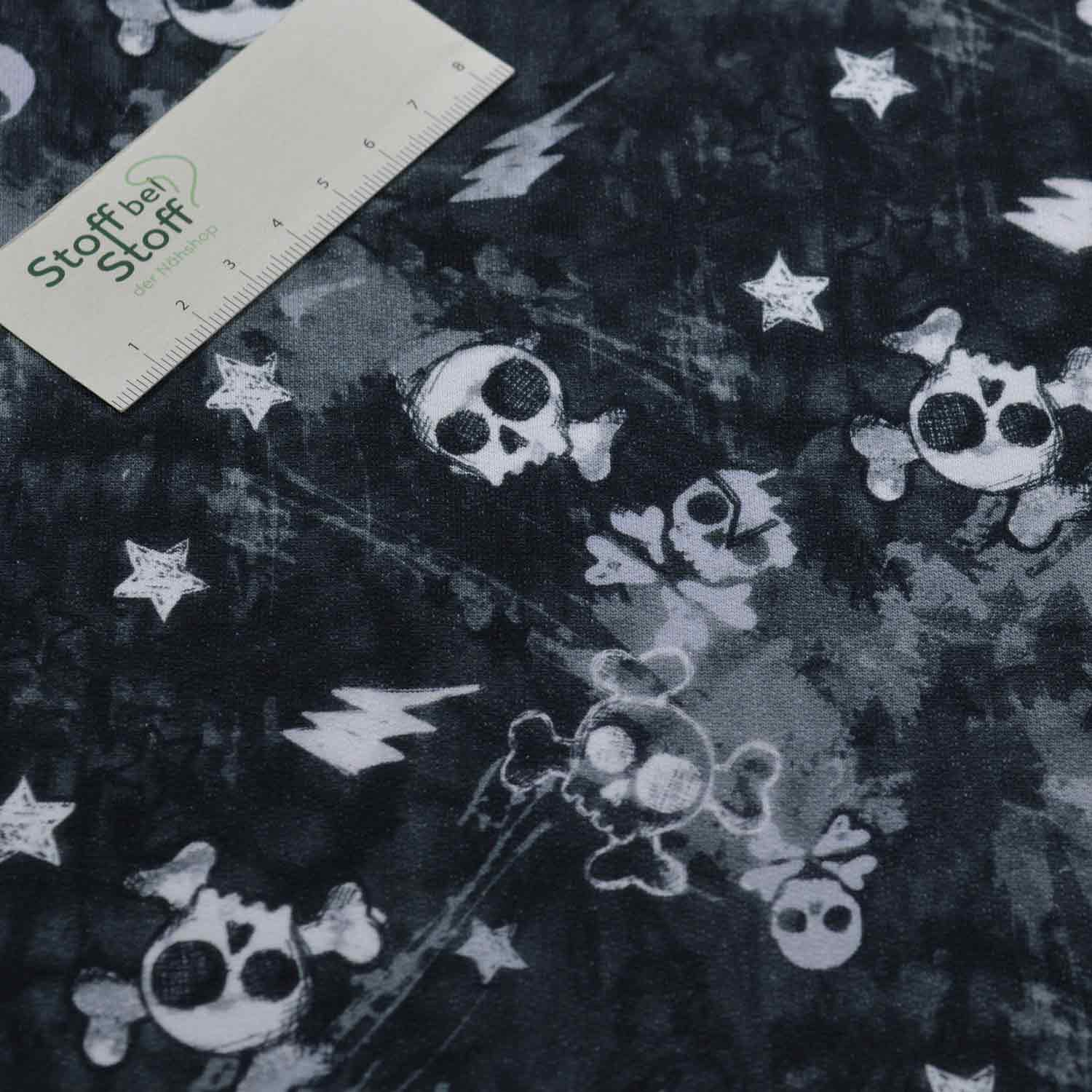 French Terry angeraut "Skull Doodle" SBS10578 French Terry angeraut "Skull Doodle" SBS10578
