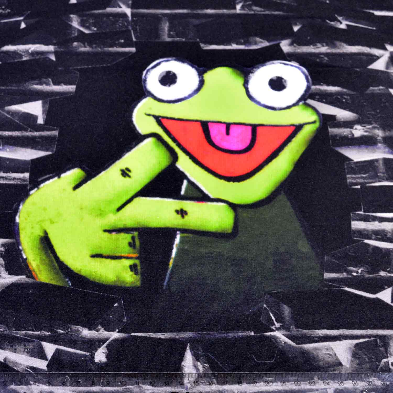 French Terry Panel "Graffiti Frosch" - SBS10069 French Terry Panel "Graffiti Frosch" - SBS10069