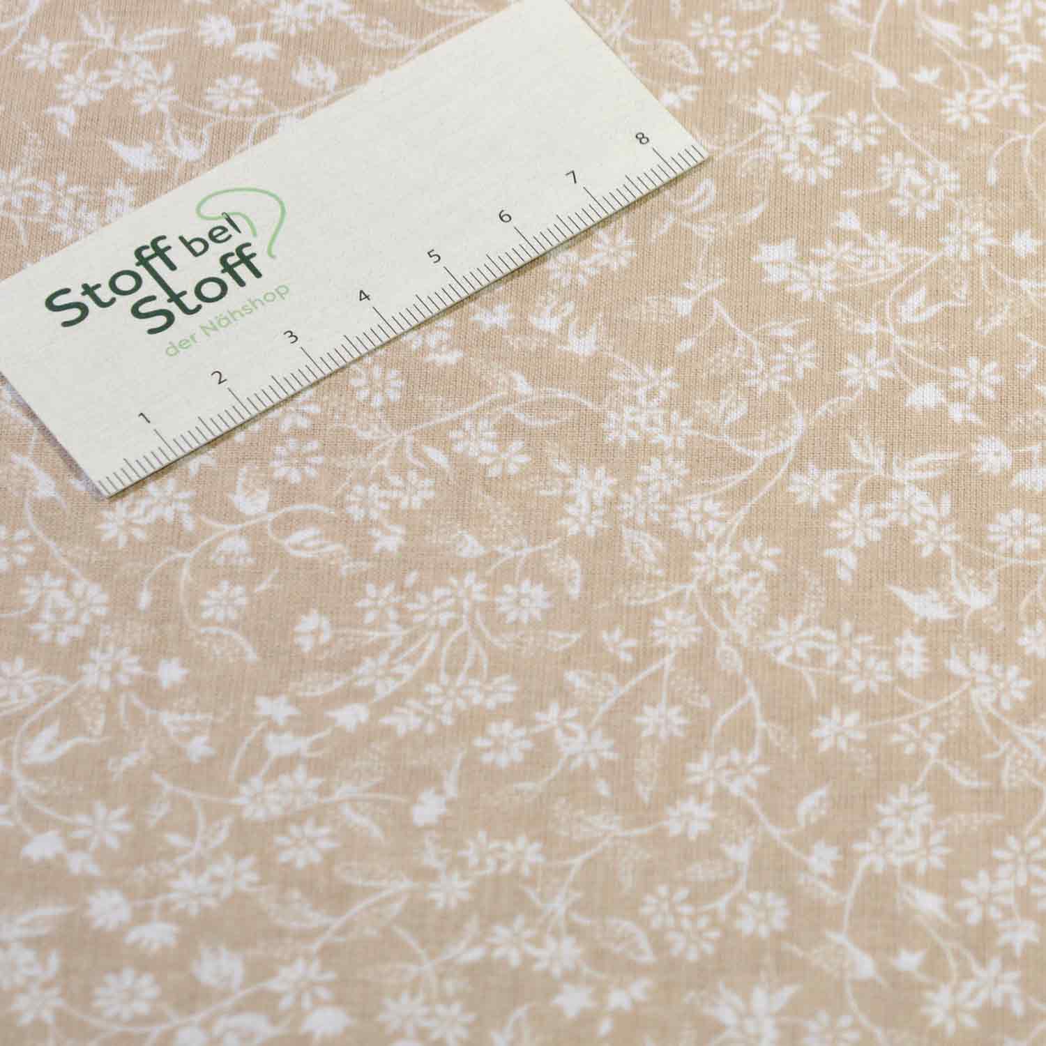 Baumwolle Streublümchen Beige - 1020 Baumwolle Streublümchen Beige - 1020