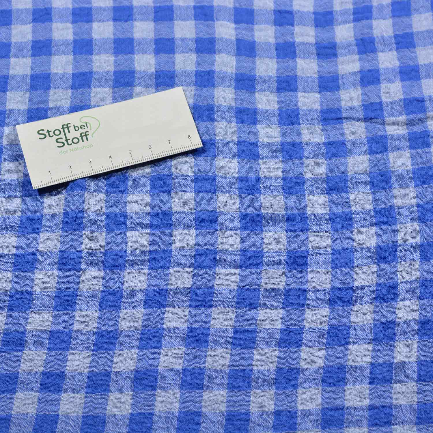 Weicher Musselin in klassischem Vichy-Karo in
