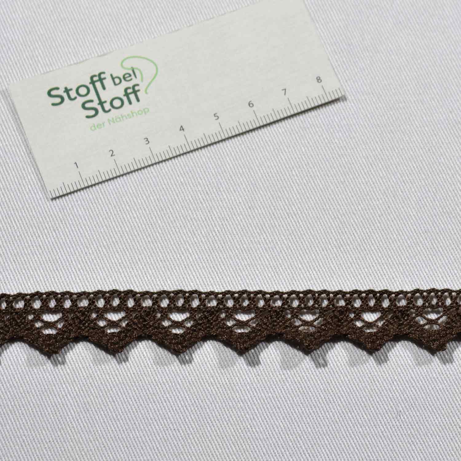 Baumwollspitze uni Dunkelbraun SBS11563 1030 Baumwollspitze uni Dunkelbraun SBS11563 1030