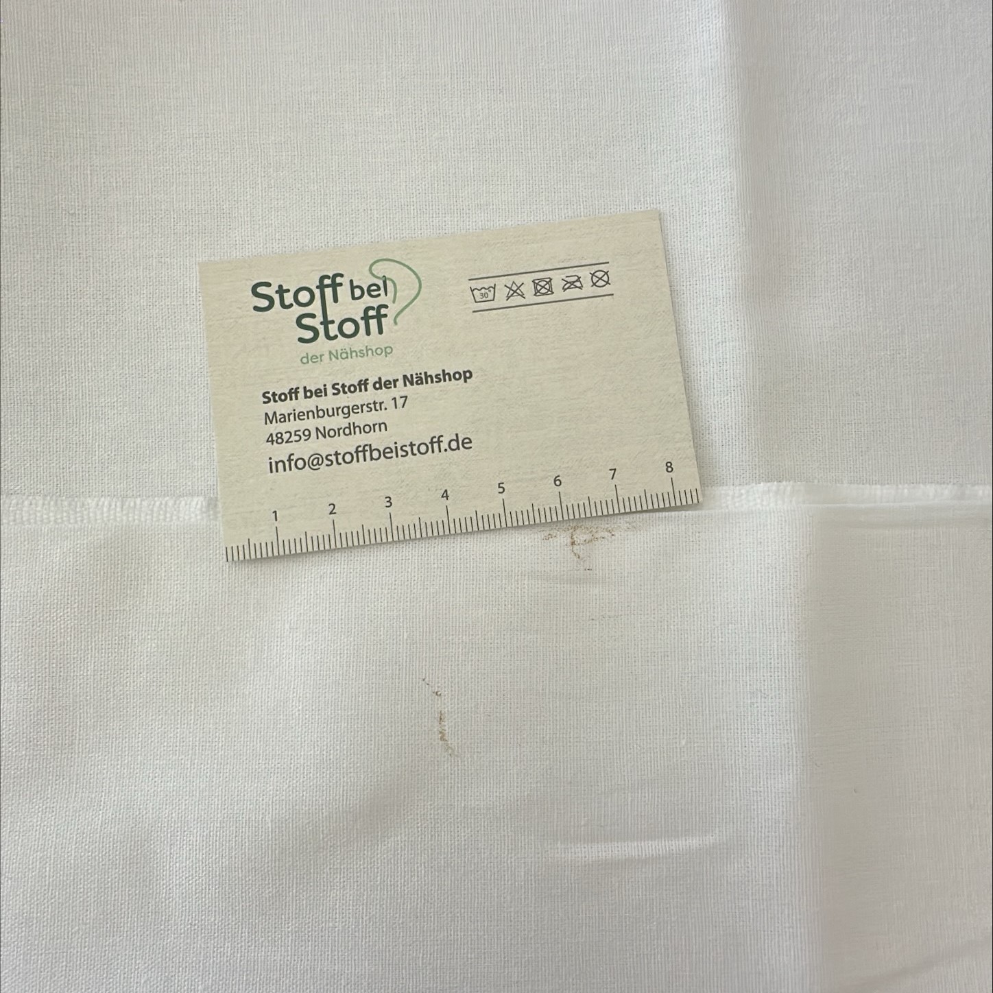 70% Rabatt B-Ware 0,5 Meter Baumwolle uni weiß SBS10437