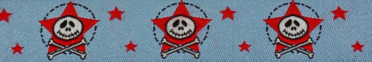 Webband "Piraten-Stern" hellblau Webband "Piraten-Stern" hellblau