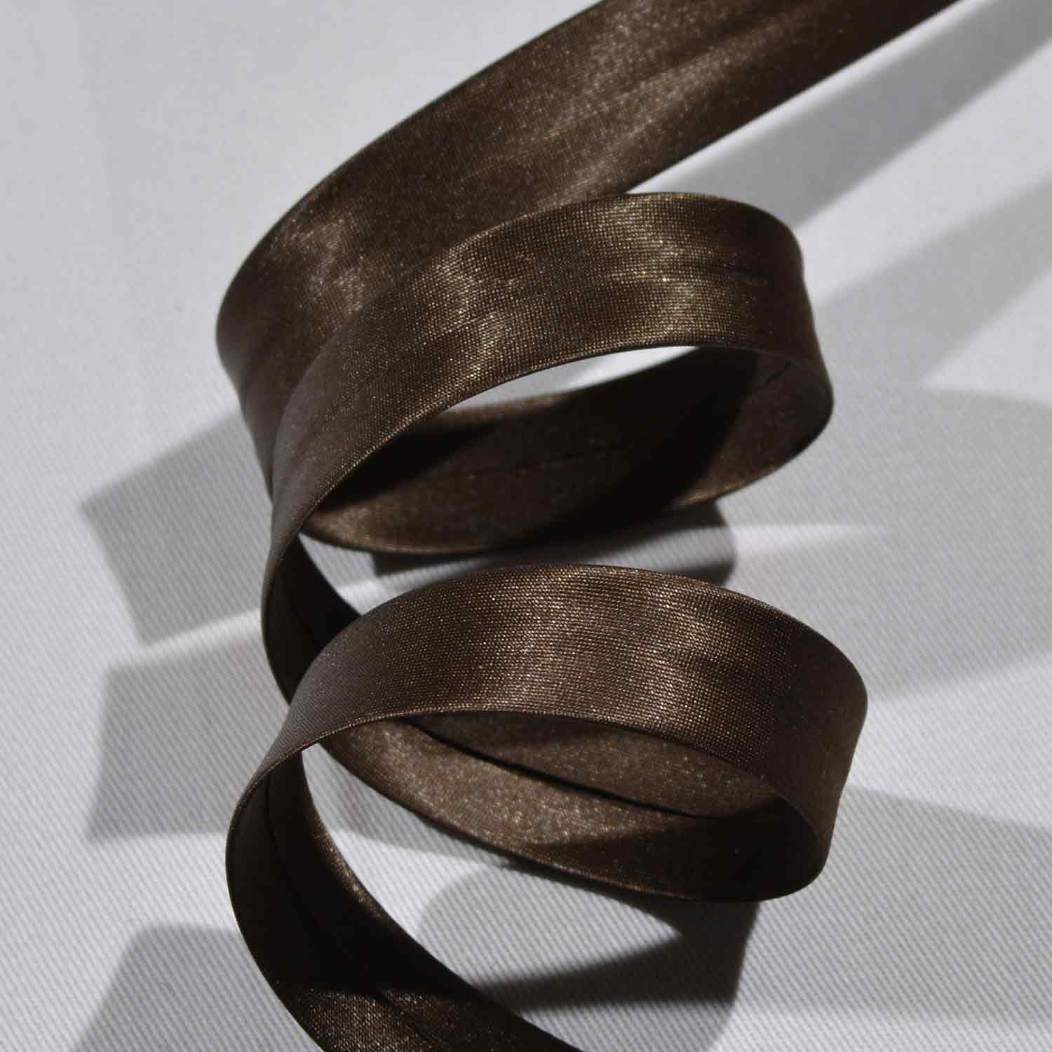 Schrägband 20mm Satin uni Dunkelbraun 1030