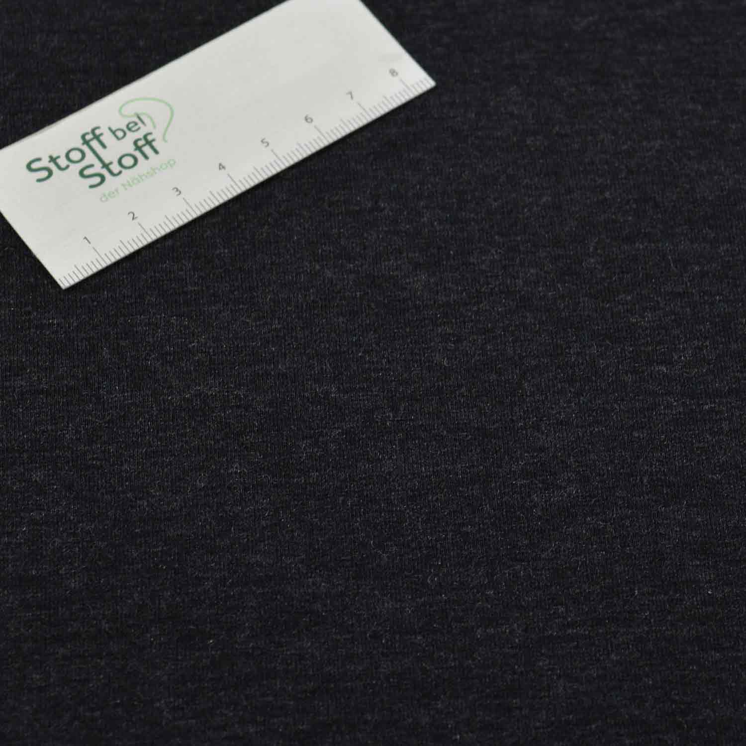 Lyocell-Woll-Jersey uni in schwarz - 1001 Lyocell-Woll-Jersey uni in schwarz - 1001