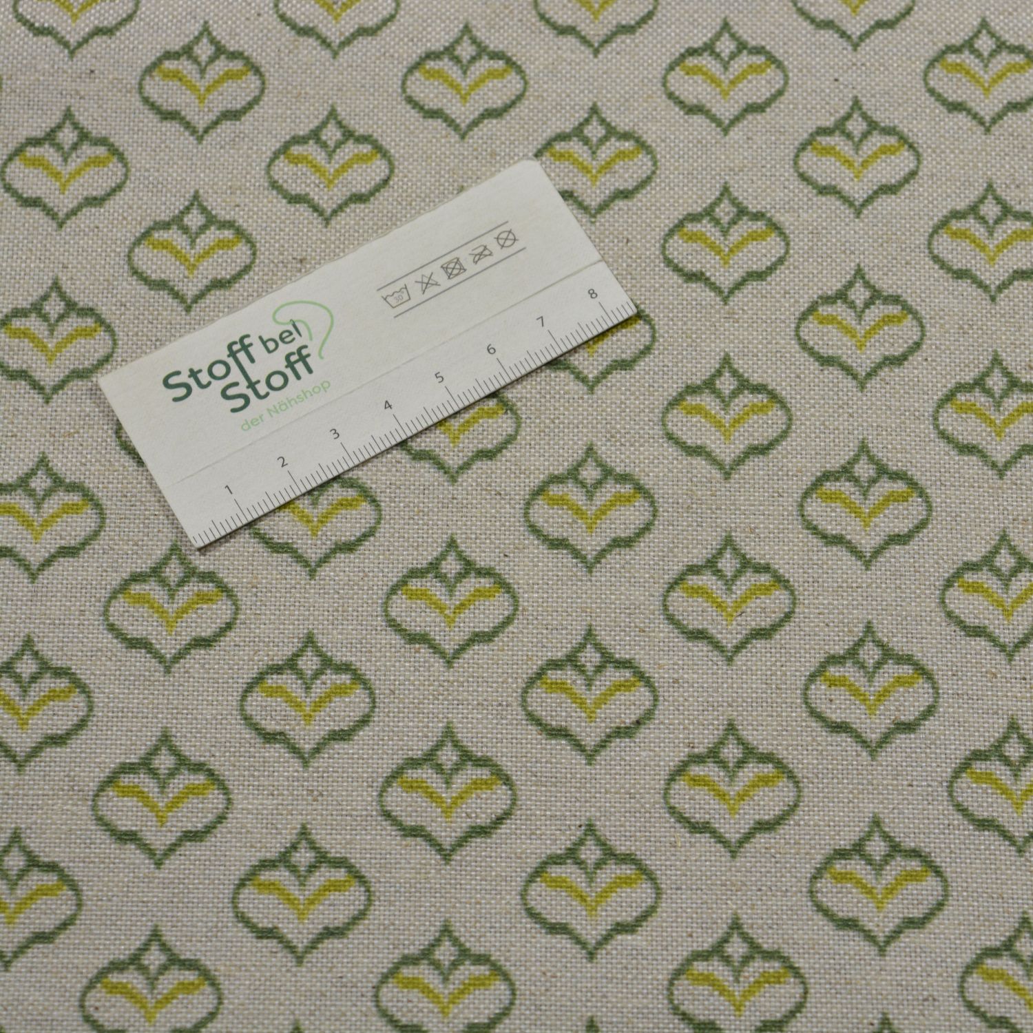 Deko Leinenoptik „Ornamente Salbei“ - SBS12782