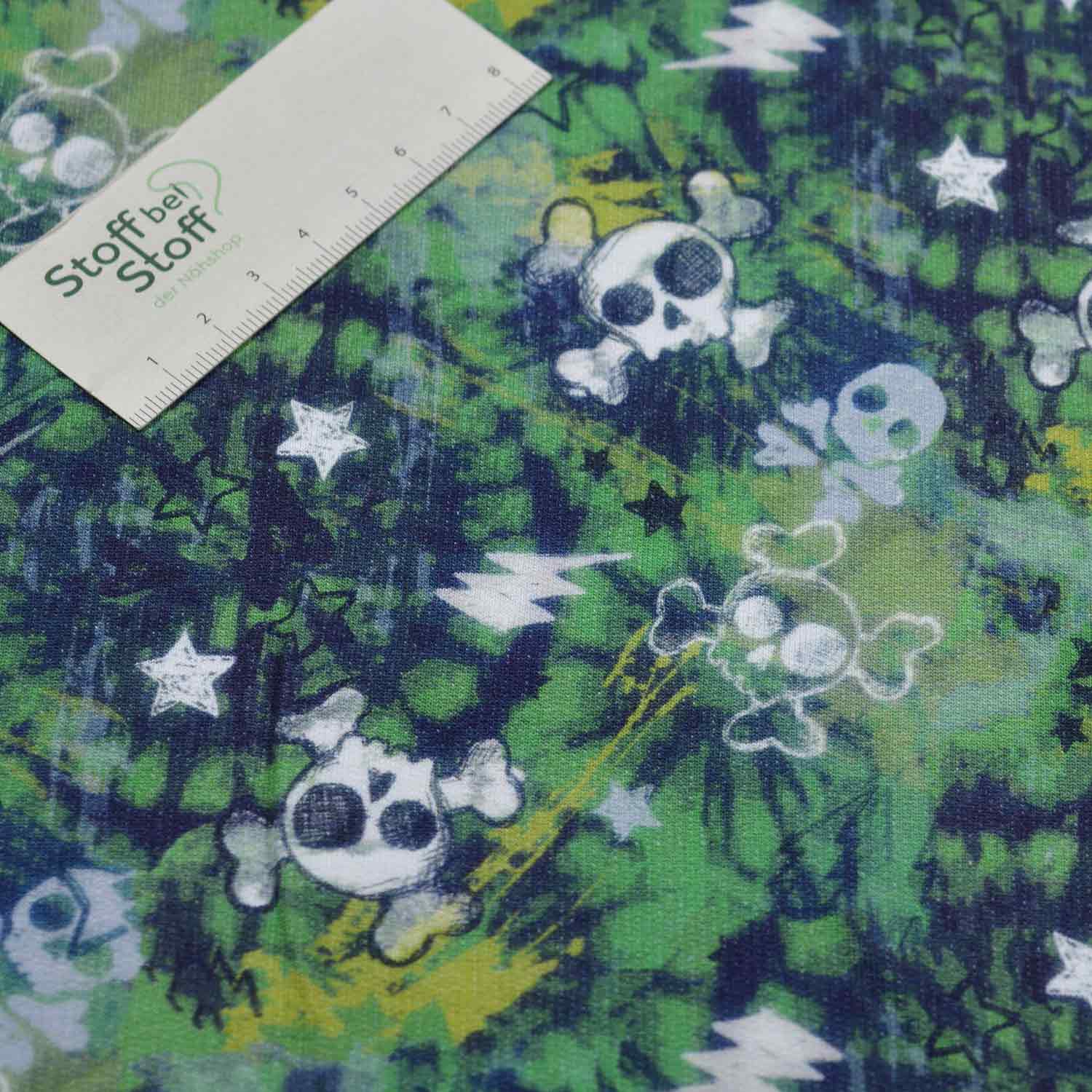 French Terry angeraut "Skull Doodle" SBS10579 French Terry angeraut "Skull Doodle" SBS10579