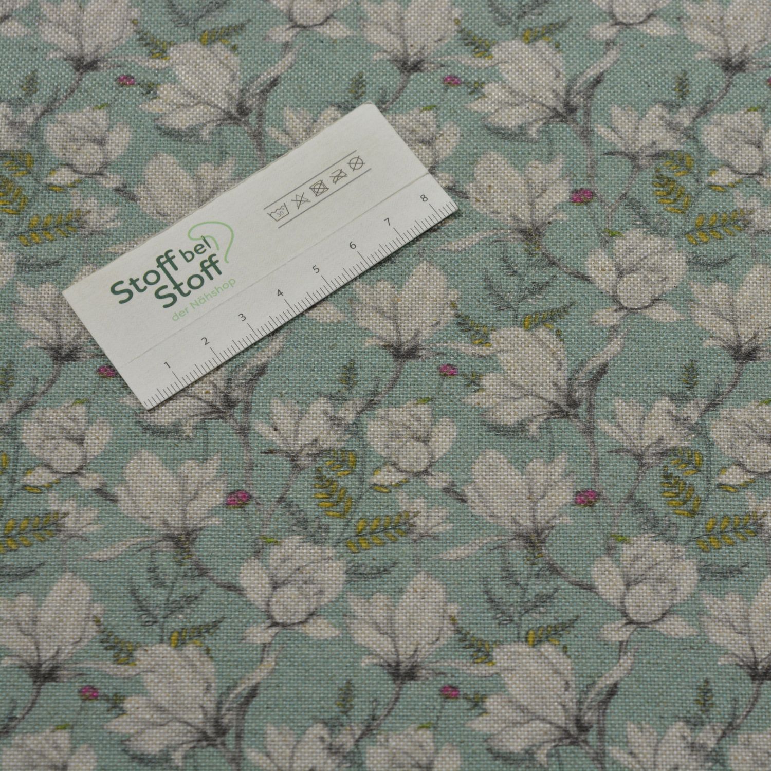 Deko Leinenoptik „Magnolienzweig Mint“ - SBS12781
