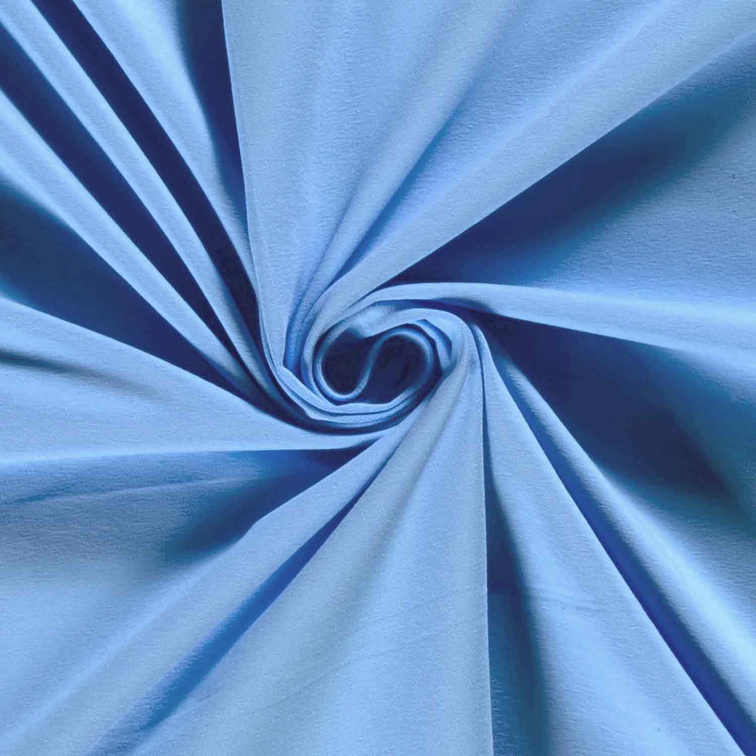 Baumwoll-Jersey schwer uni Hellblau - 1101 Baumwoll-Jersey schwer uni Hellblau - 1101