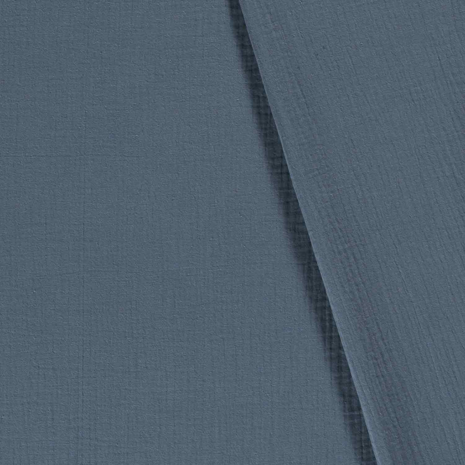 Musselin Double Gauze uni Indigo - 1110 