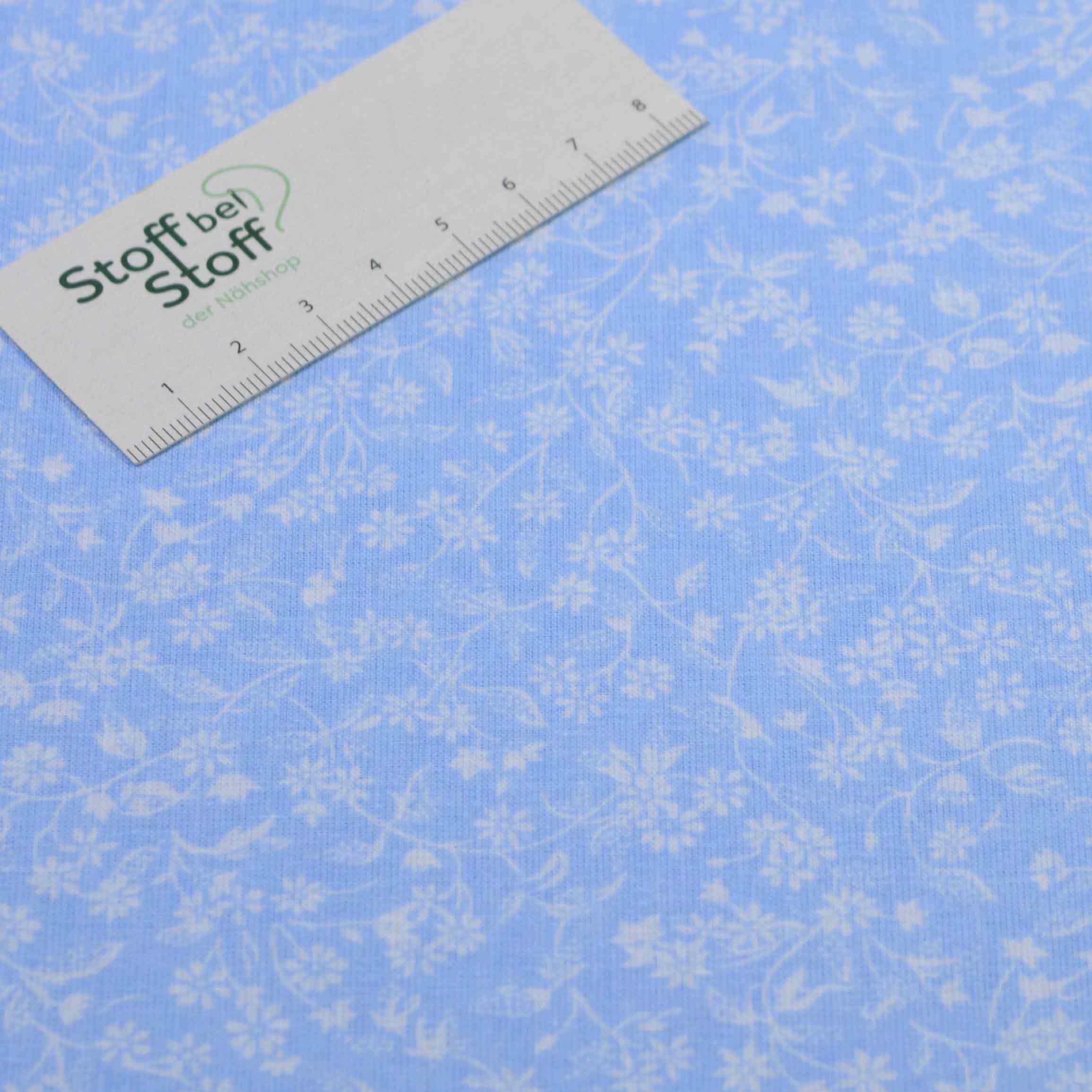 Baumwolle Streublümchen Hellblau - 1101 Baumwolle Streublümchen Hellblau - 1101