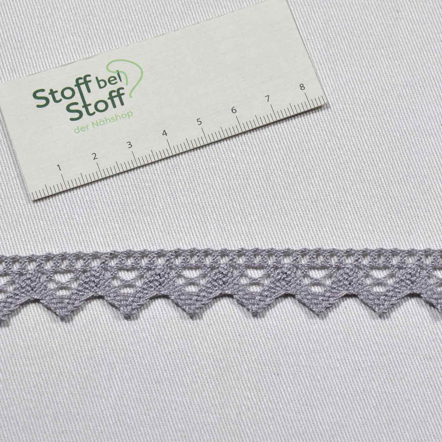 Baumwollspitze uni Grau SBS11563 1006 Baumwollspitze uni Grau SBS11563 1006