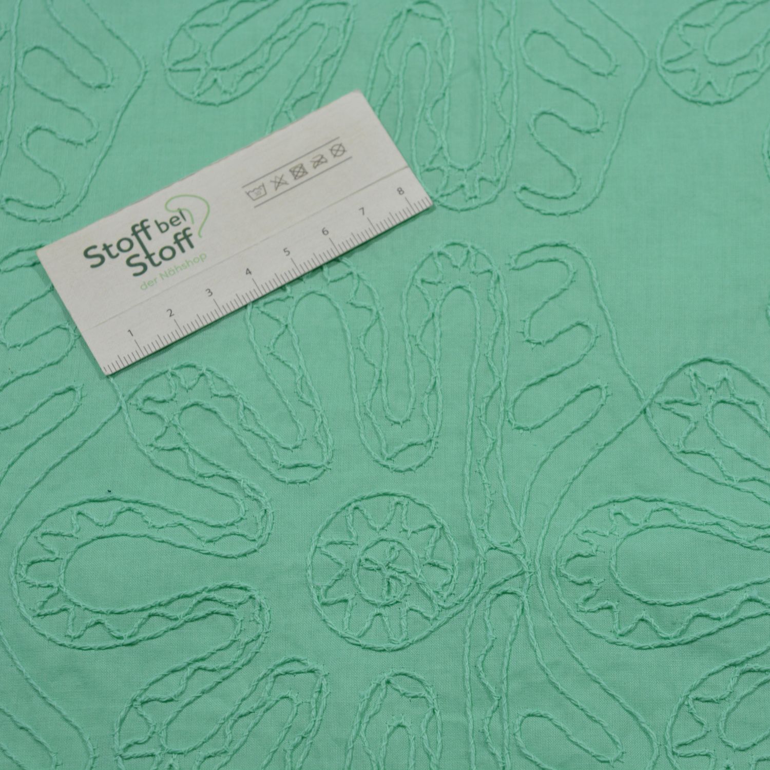 Baumwolle "Mint Ornament" - SBS12790