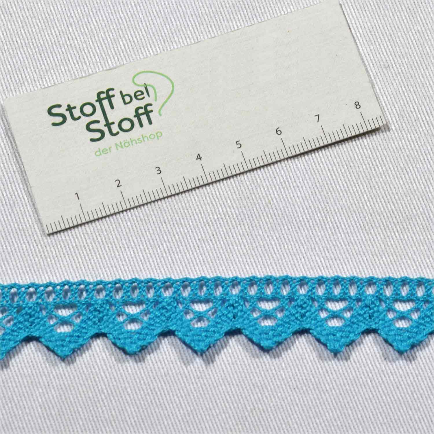 Baumwollspitze uniTürkis SBS11563 2125 Baumwollspitze uniTürkis SBS11563 2125