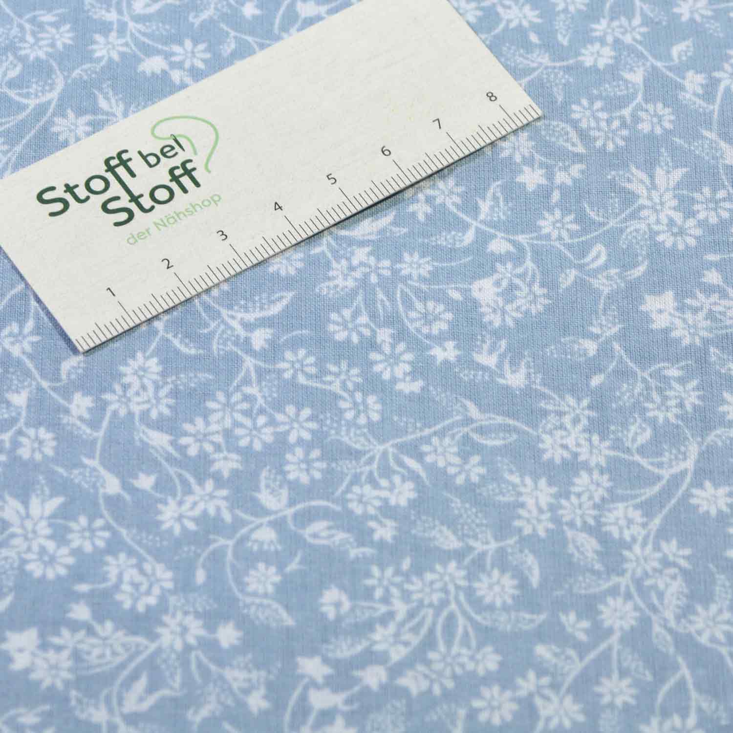 Baumwolle Streublümchen Babyblau - 1102 Baumwolle Streublümchen Babyblau - 1102