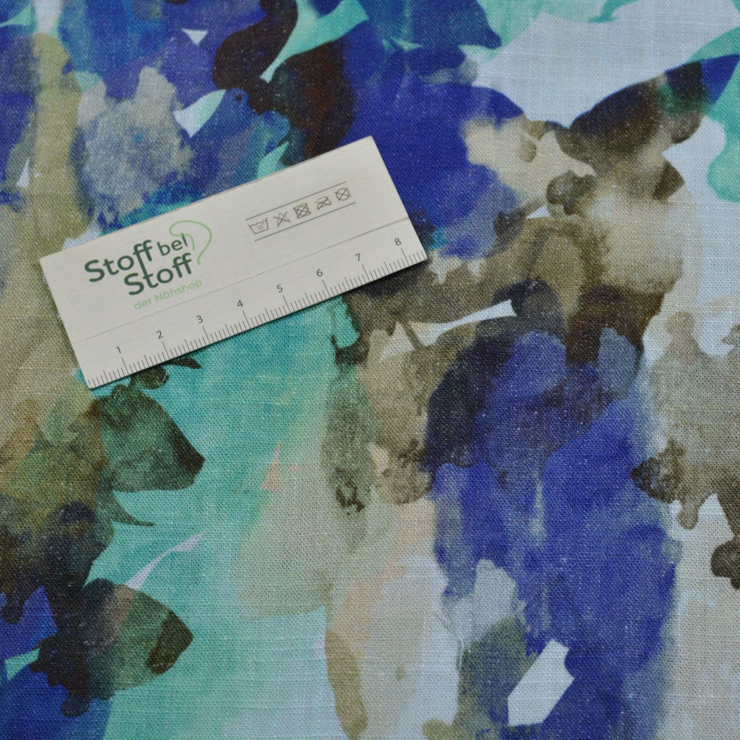 Viskose-Leinen "Aquarell Bloom" SBS12807