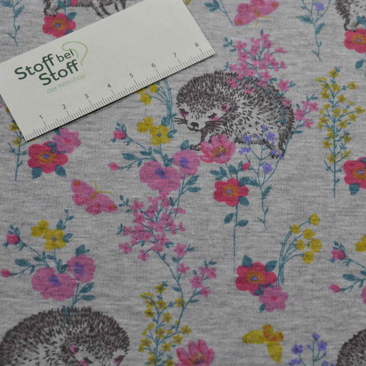 Alpenfleece "Igel & Blumen" - SBS10853