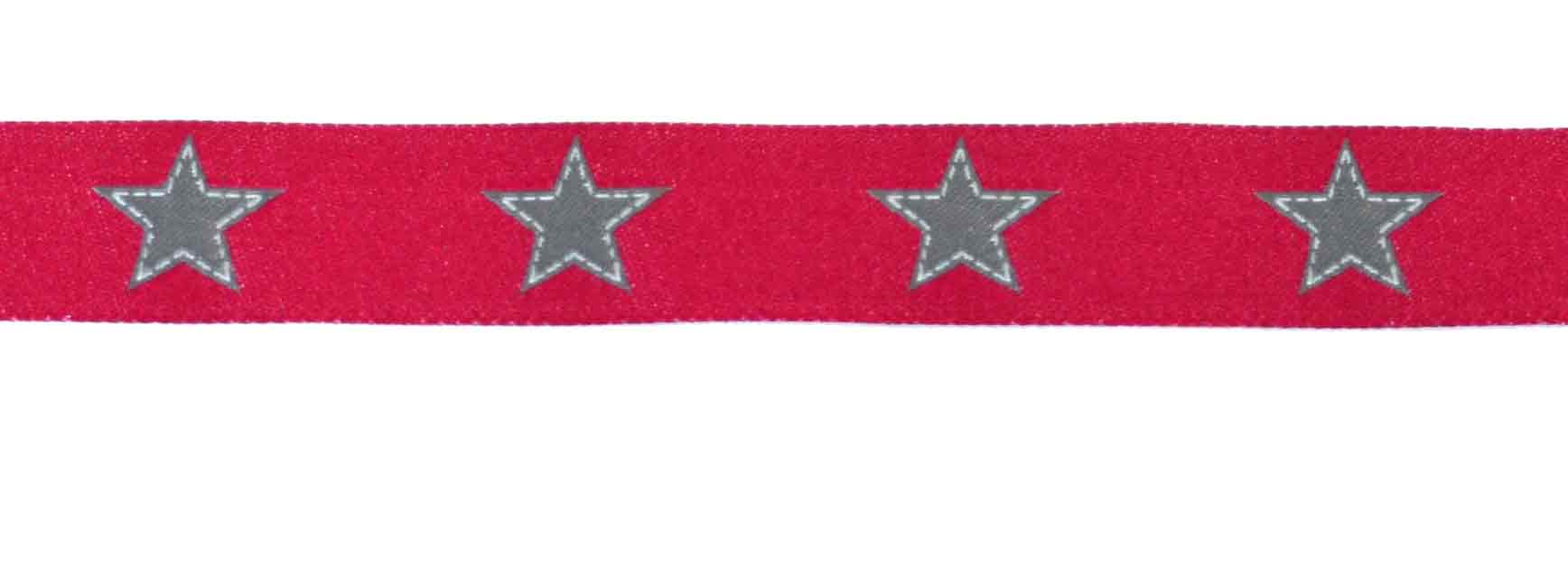 Webband Sterne Himbeere Webband Sterne Himbeere