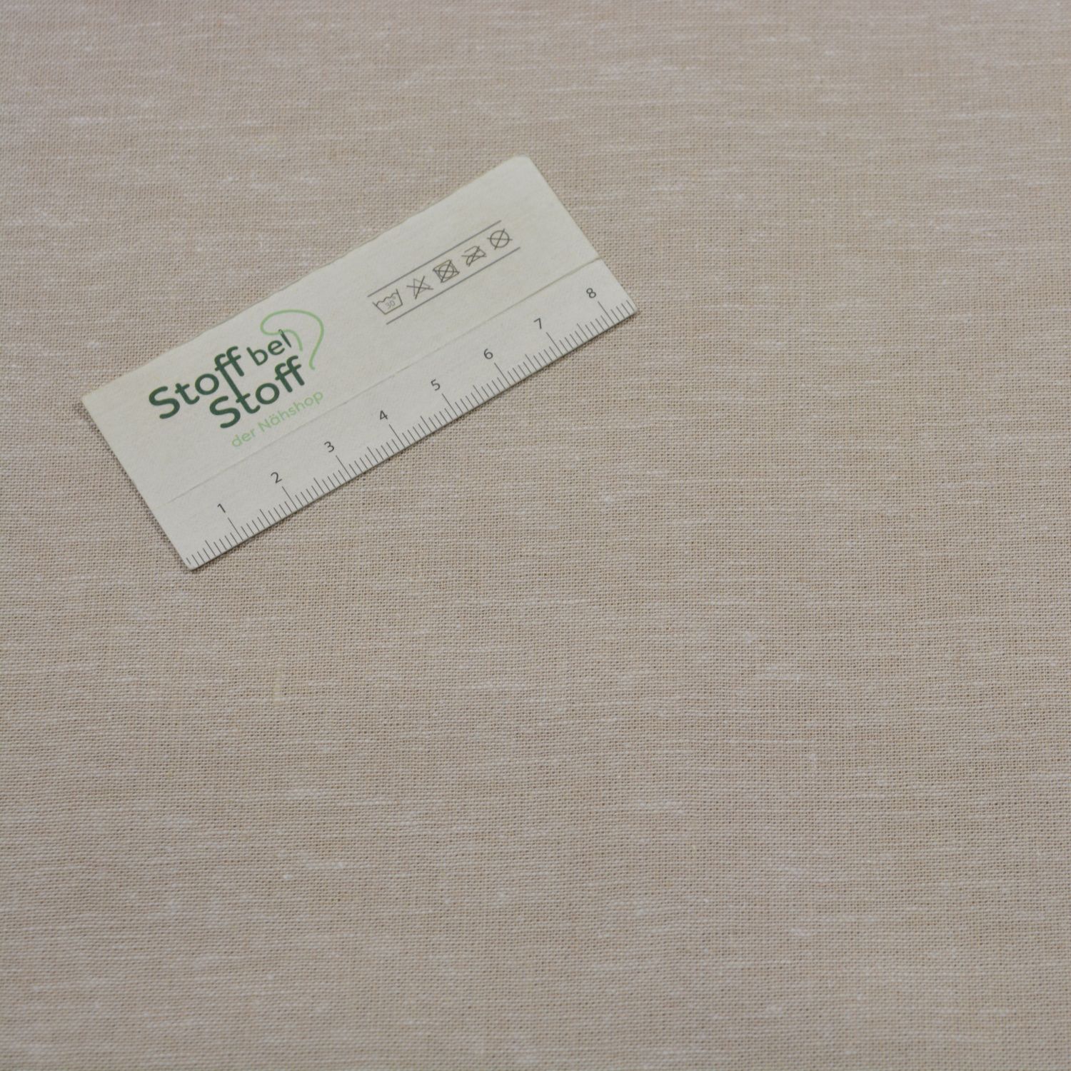 Leinen-Baumwolle "Sandbeige Meliert" - SBS12772