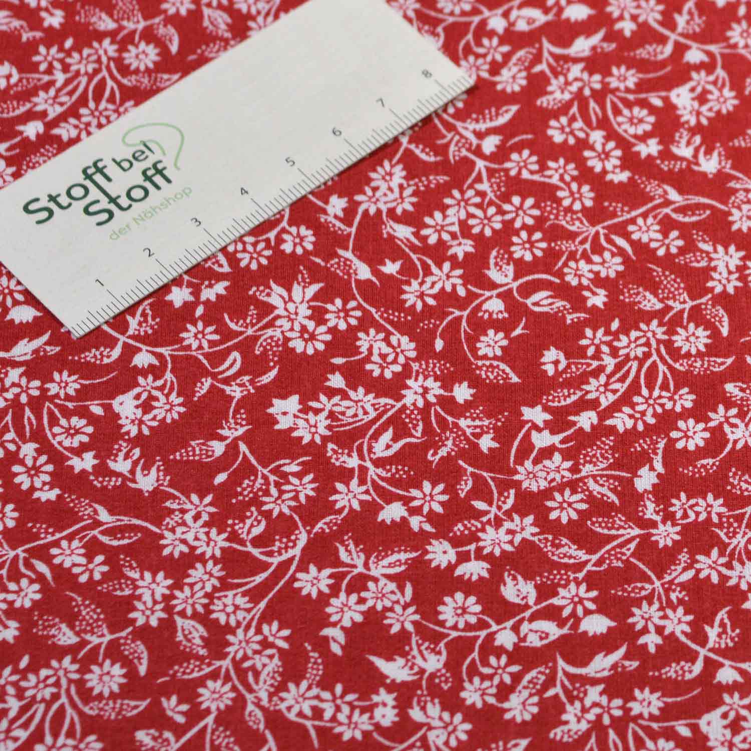 Baumwolle Streublümchen Rot - 1230 Baumwolle Streublümchen Rot - 1230