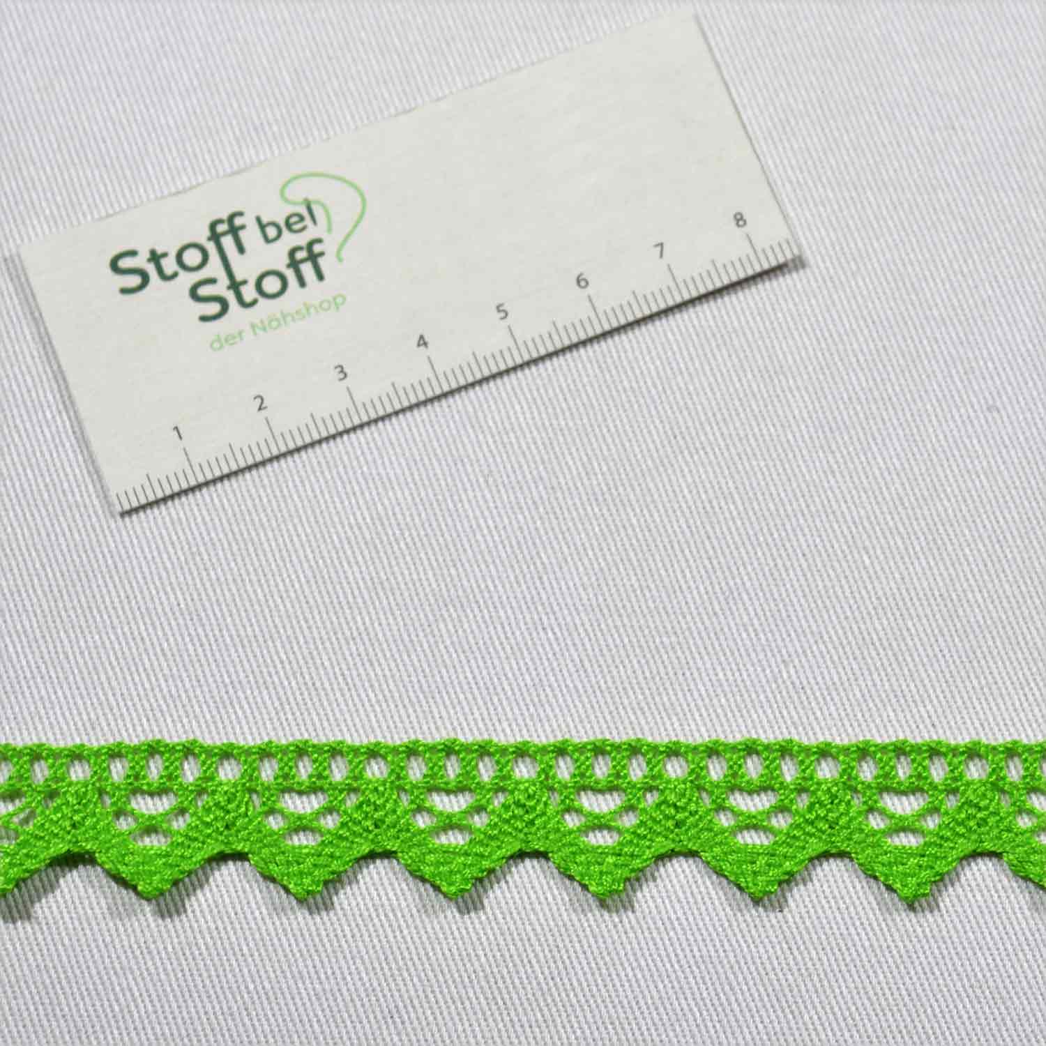 Baumwollspitze uni Grün SBS11563 3401 Baumwollspitze uni Grün SBS11563 3401