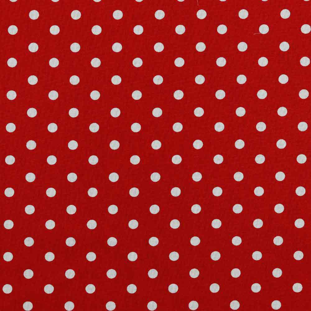 Baumwolle mit mittleren Punkten in rot - 1230 Baumwolle mit mittleren Punkten in rot - 1230