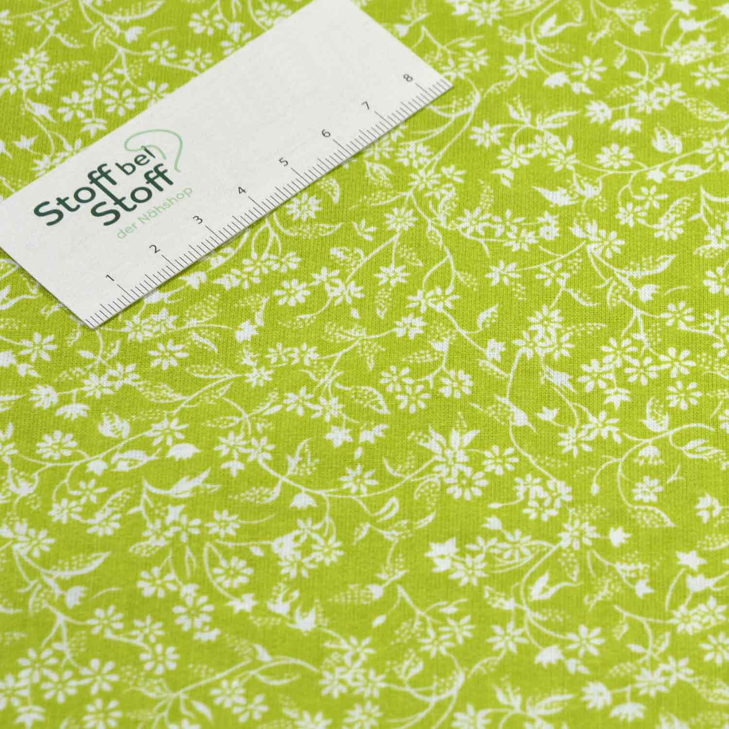 Baumwolle Streublümchen Kiwi - 1421 Baumwolle Streublümchen Kiwi - 1421