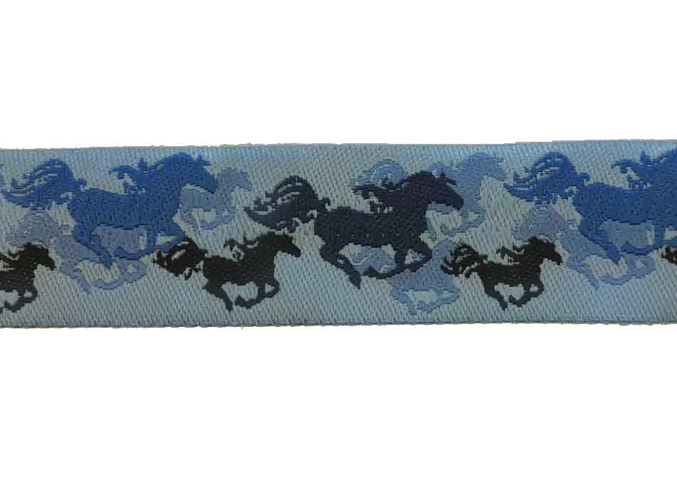 Webband "Pferde blau" Webband "Pferde blau"