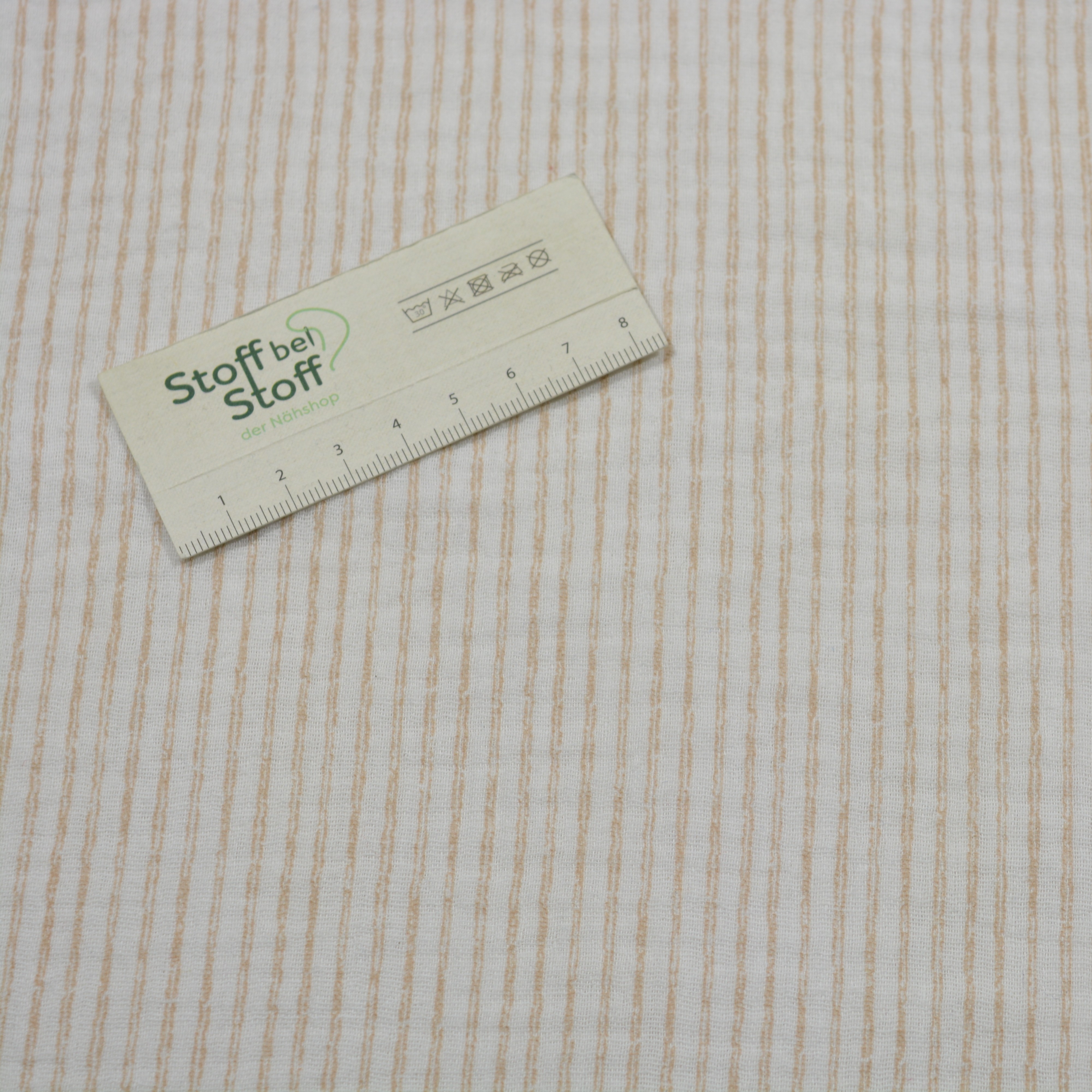 Musselin "Feine Streifen Natur" - SBS12765