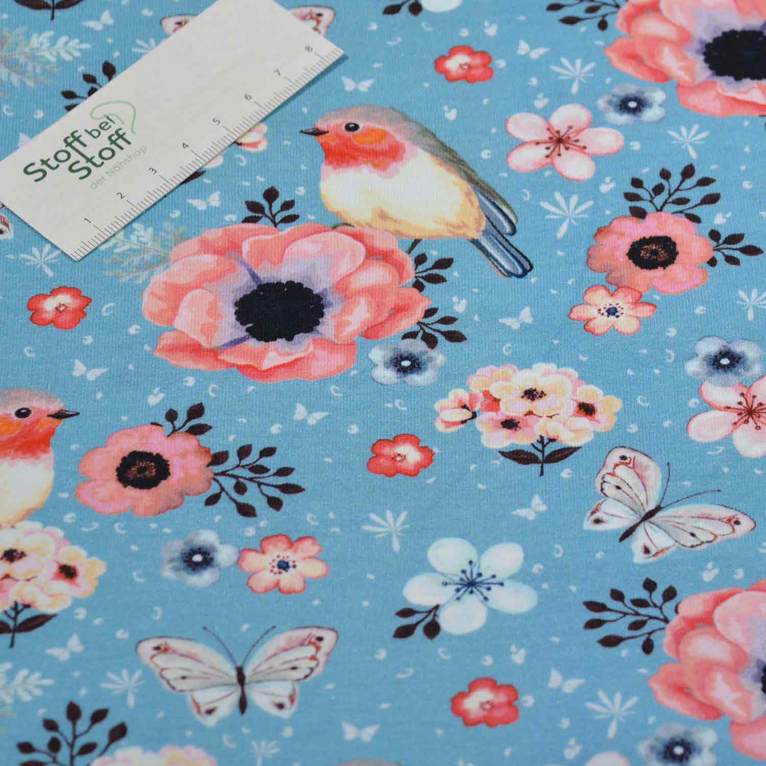 Baumwoll-Jersey "Rotkehlchen" SBS10208 Baumwoll-Jersey "Rotkehlchen" SBS10208