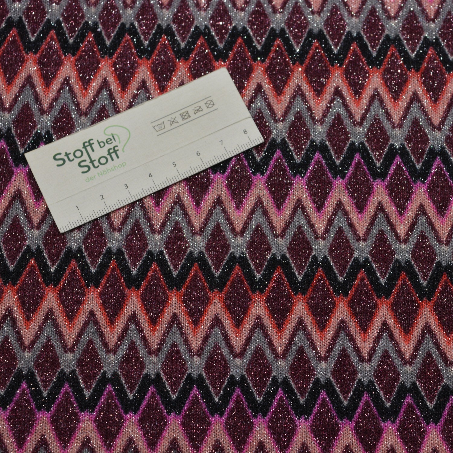Strickstoff „Zickzack Glitzer" SBS12513