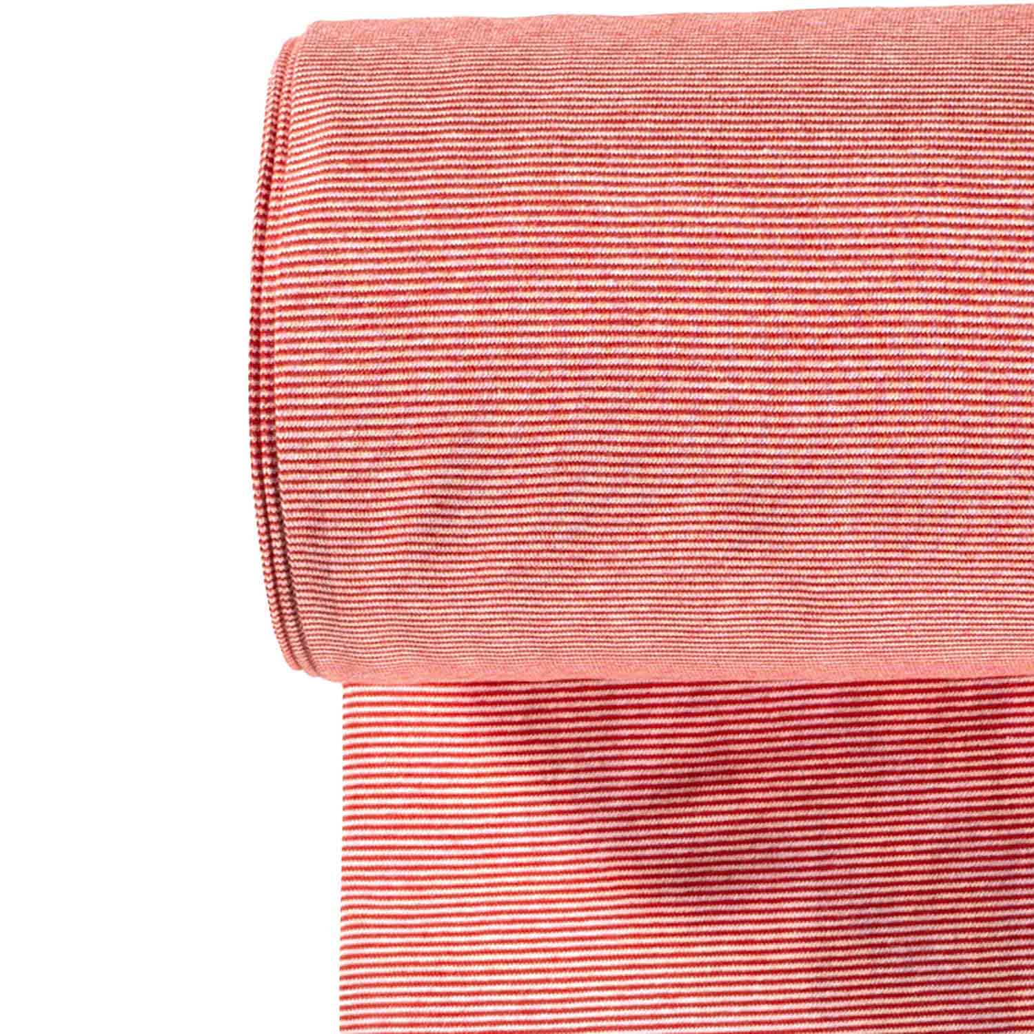 Bündchen Streifen schmal Rot/Weiß SBS11377 1230/1002 Bündchen Streifen schmal Rot/Weiß SBS11377 1230/1002