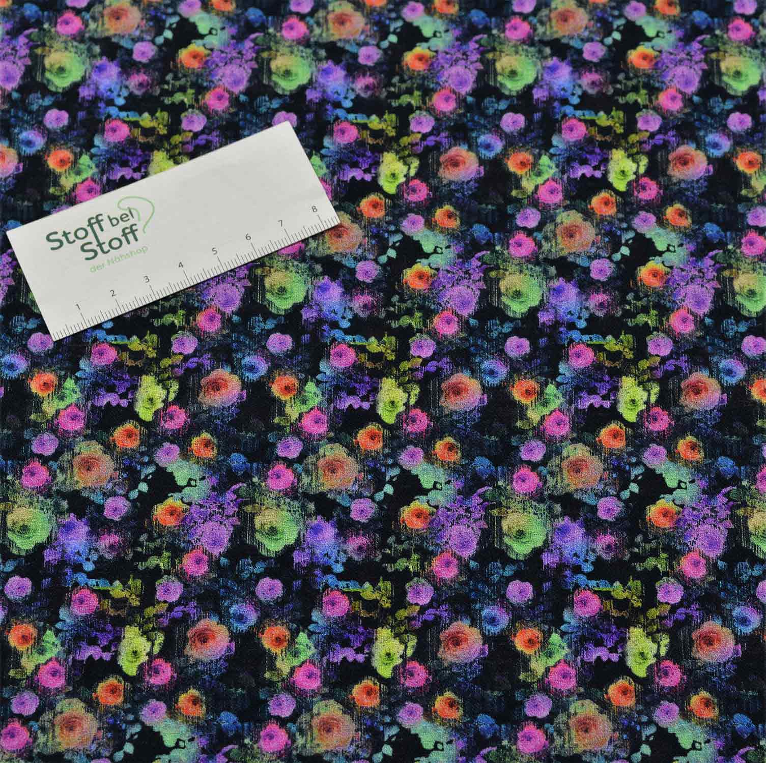 Baumwoll-Krepp Tanja Blüten über Blüten SBS11572 Baumwoll-Krepp Tanja Blüten über Blüten SBS11572