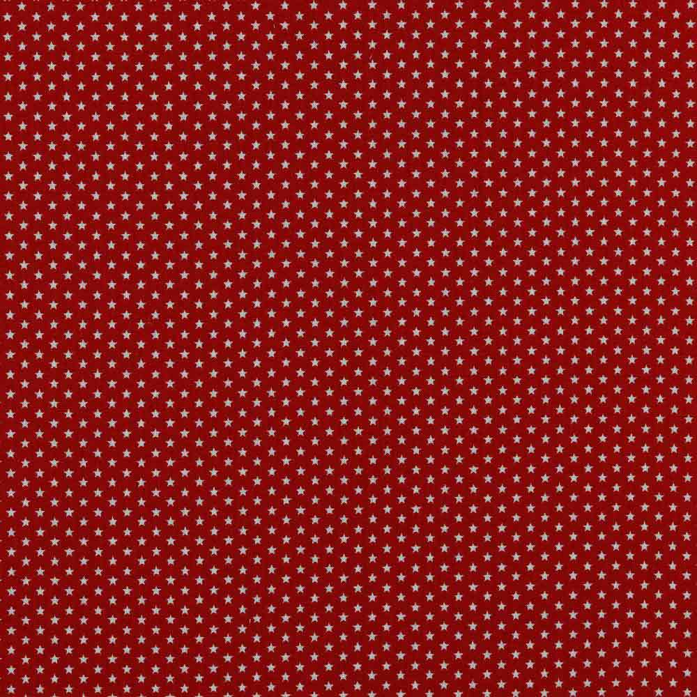 Baumwolle mit kleinen Sternen in rot - 1230 Baumwolle mit kleinen Sternen in rot - 1230