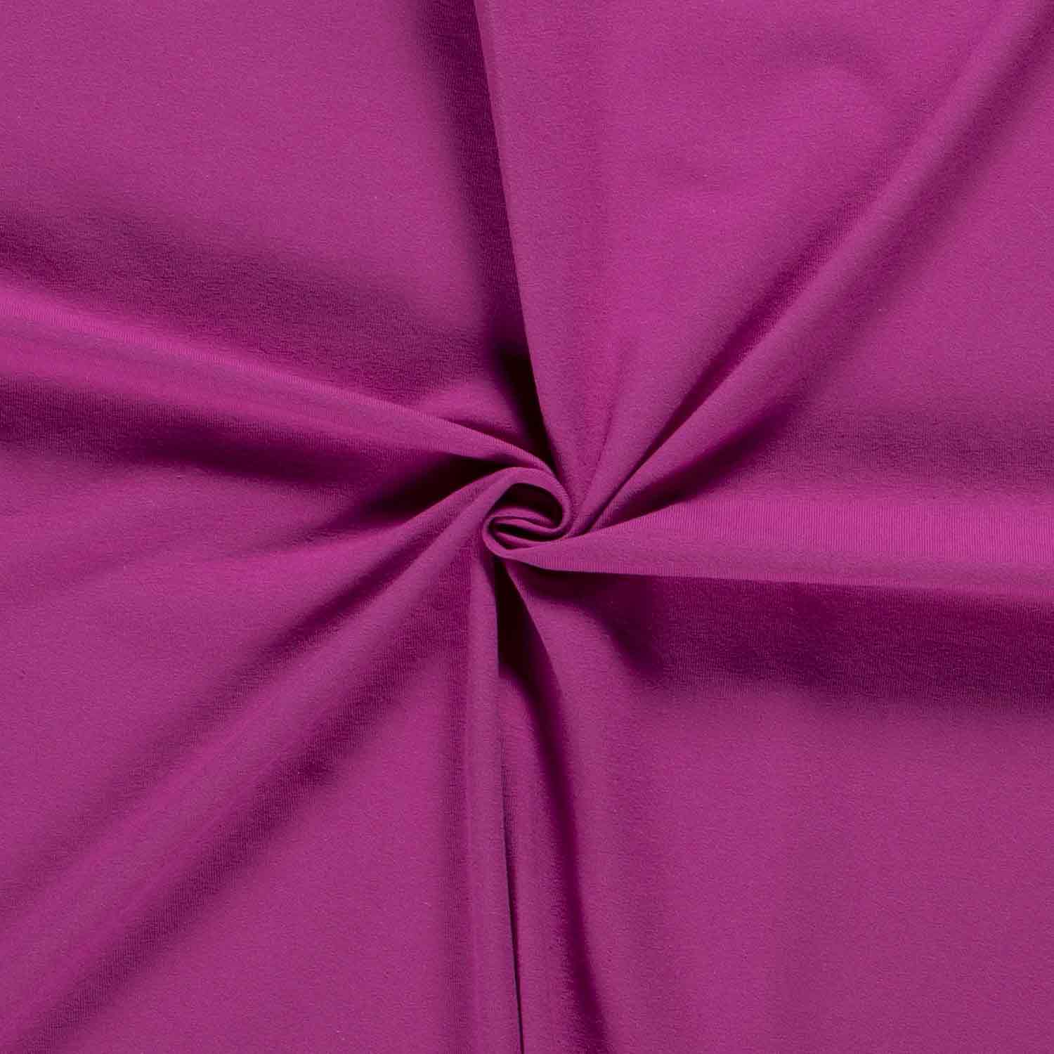 Baumwoll-Jersey schwer uni Fuchsia - 1222 Baumwoll-Jersey schwer uni Fuchsia - 1222