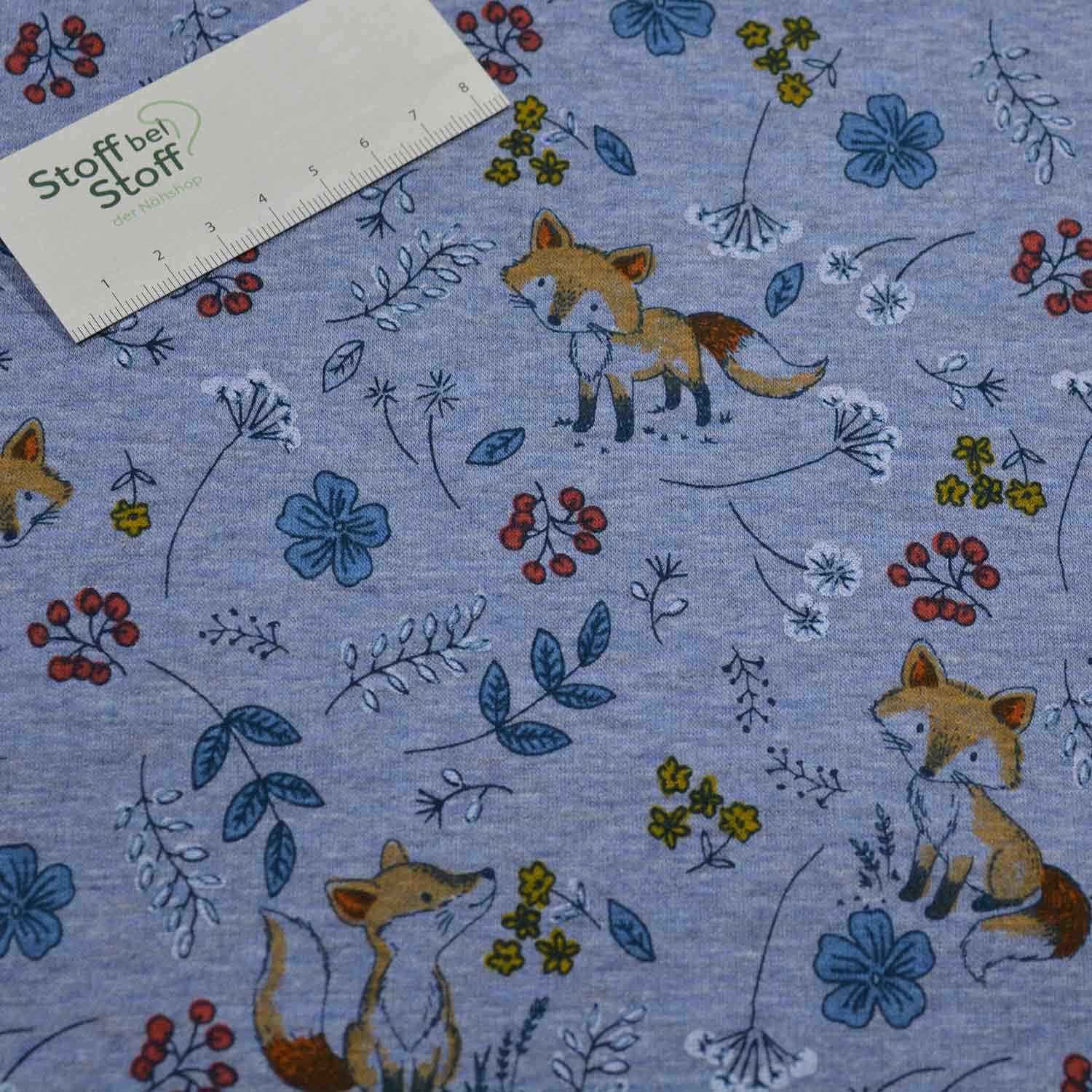 Alpenfleece "Fuchs & Blumen" - SBS10856 Alpenfleece "Fuchs & Blumen" - SBS10856