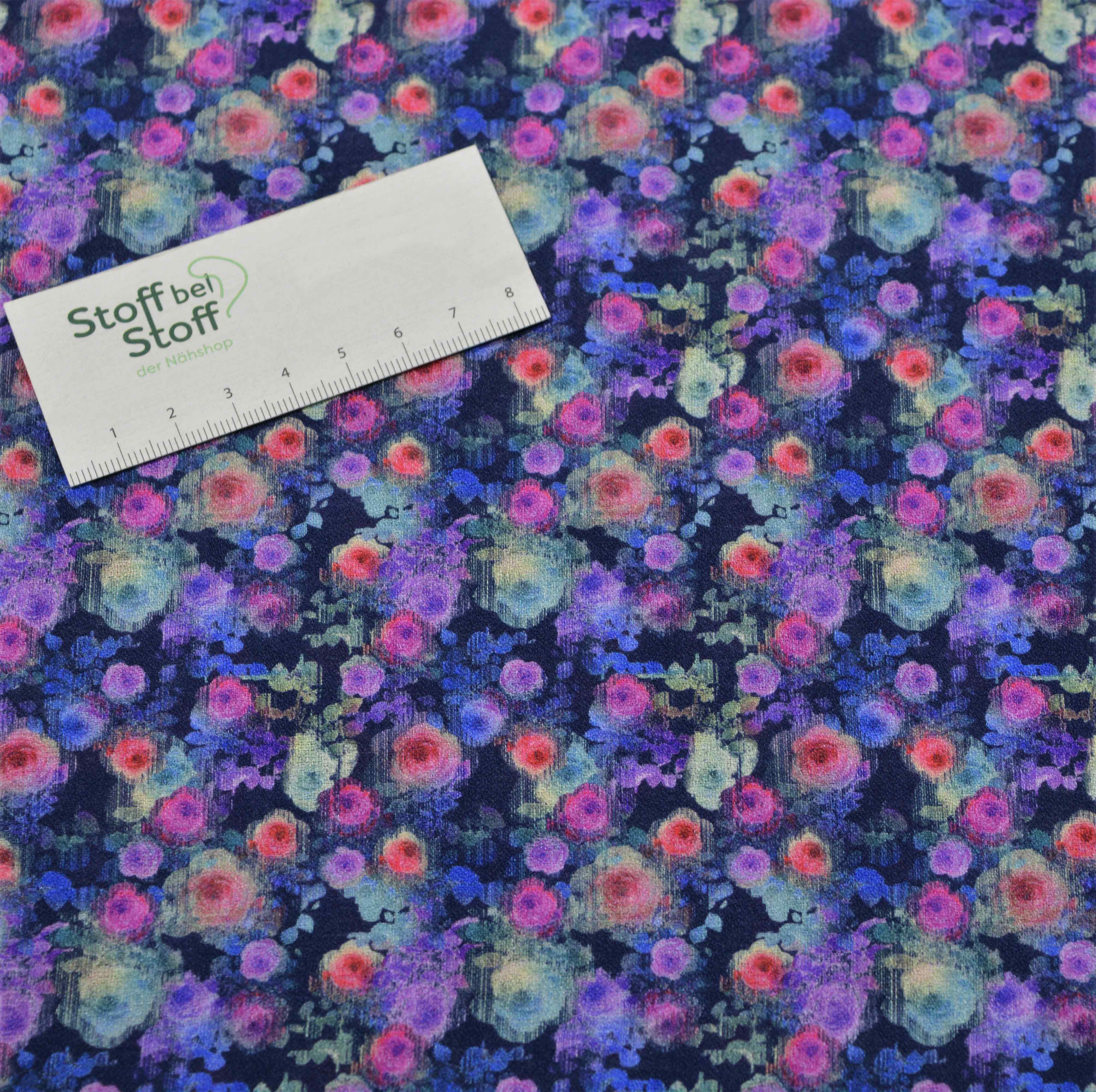 Baumwoll-Krepp Tanja Blüten über Blüten SBS11573 Baumwoll-Krepp Tanja Blüten über Blüten SBS11573
